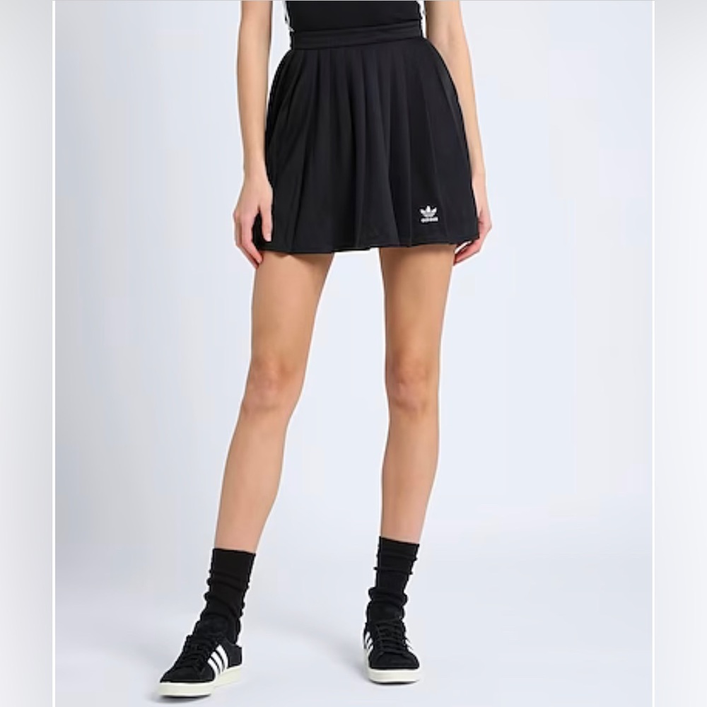 NWT ADIDAS ORIGINALS BLACK PLEATED TENNIS SKIRT - Picture 6 of 7